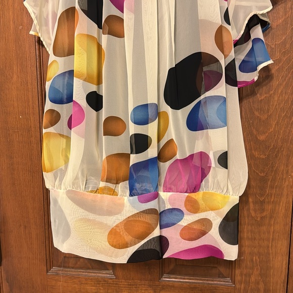 FUN flutter sleeve sheer top! - Picture 3 of 3